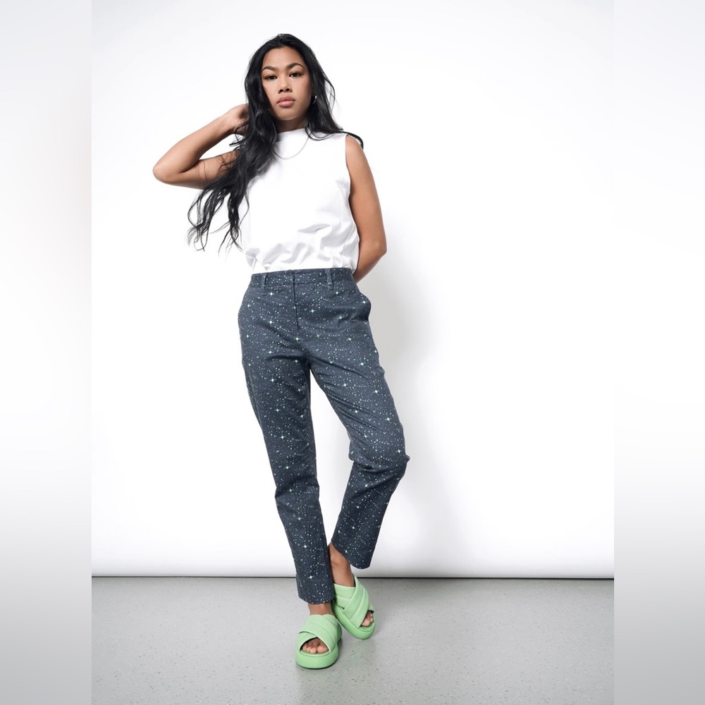 TOMS X WILDFANG The Essential Twill Slim Crop Pant Orbits Size 6